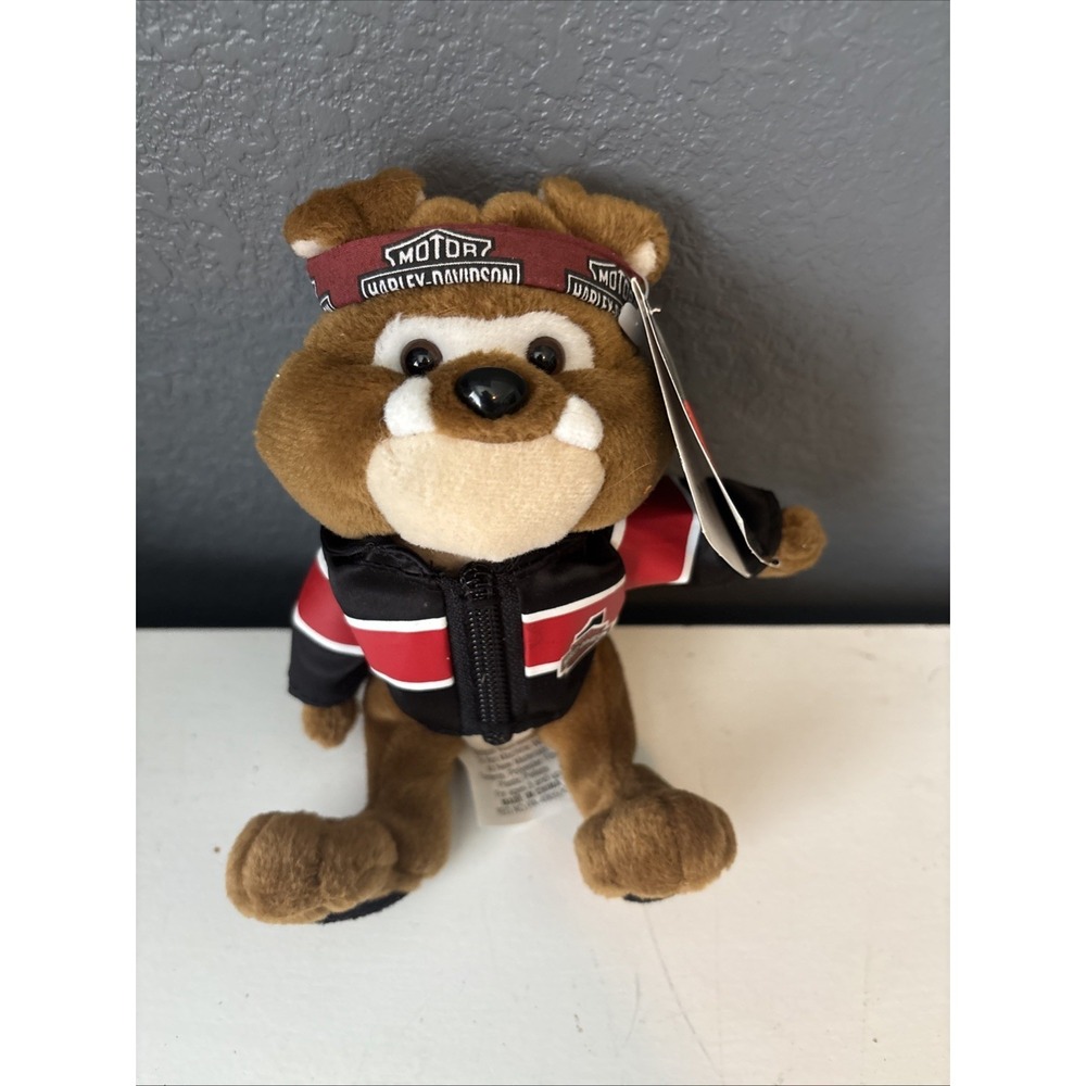 1999 Harley‎ Davidson Beanbag Plush Vintage Bulldog Stuffed Animal Tanker W Tag